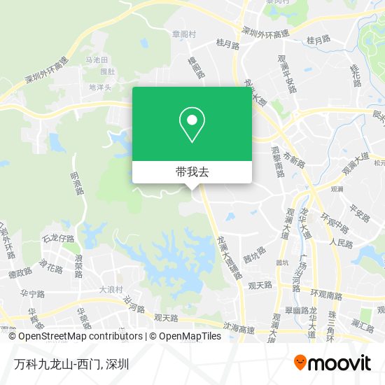 万科九龙山-西门地图
