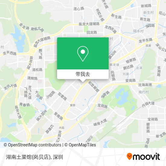 湖南土菜馆(岗贝店)地图