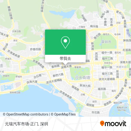 元瑞汽车市场-正门地图