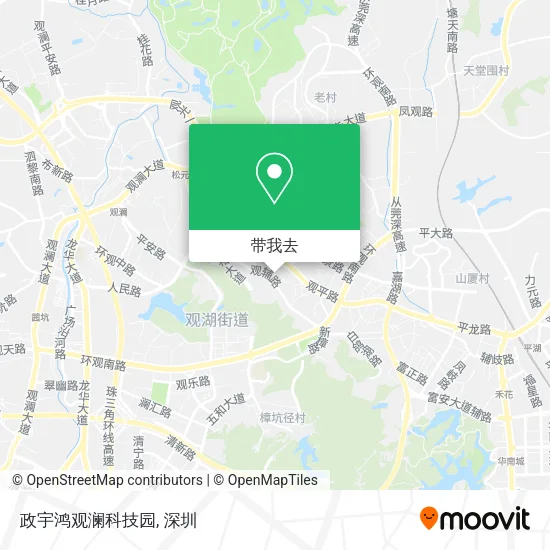 政宇鸿观澜科技园地图
