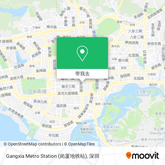 Gangxia Metro Station (岗厦地铁站)地图