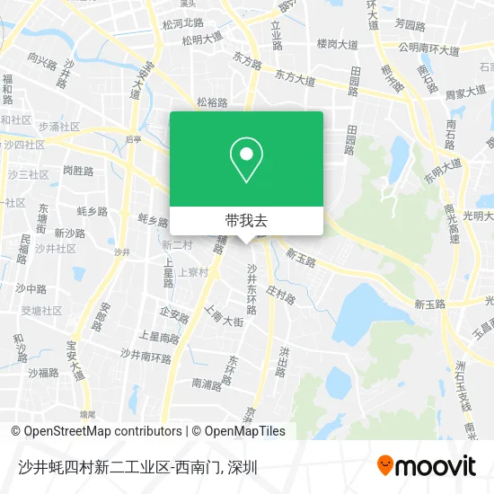 沙井蚝四村新二工业区-西南门地图