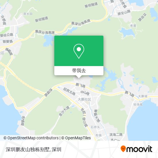 深圳鹏友山独栋别墅地图