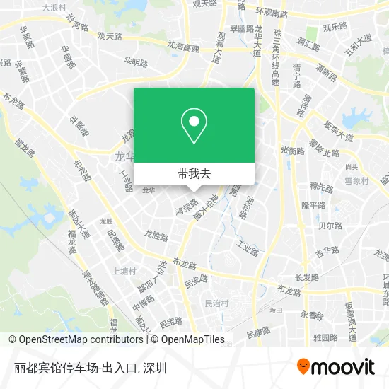 丽都宾馆停车场-出入口地图