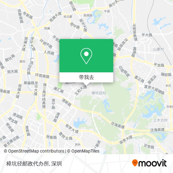 樟坑径邮政代办所地图