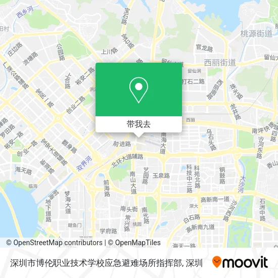 深圳市博伦职业技术学校应急避难场所指挥部地图