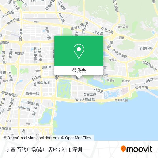 京基·百纳广场(南山店)-出入口地图