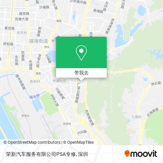 荣新汽车服务有限公司PSA专修地图