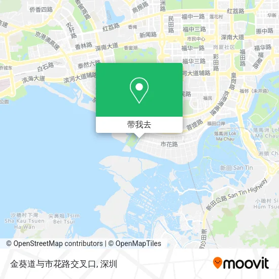 金葵道与市花路交叉口地图