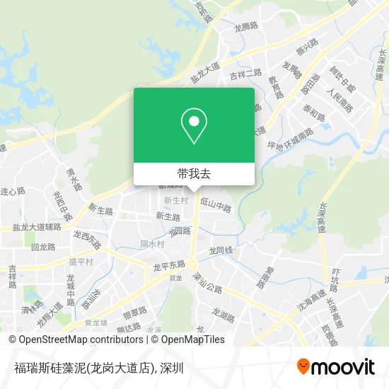 福瑞斯硅藻泥(龙岗大道店)地图