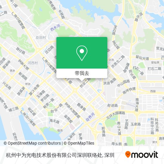 杭州中为光电技术股份有限公司深圳联络处地图