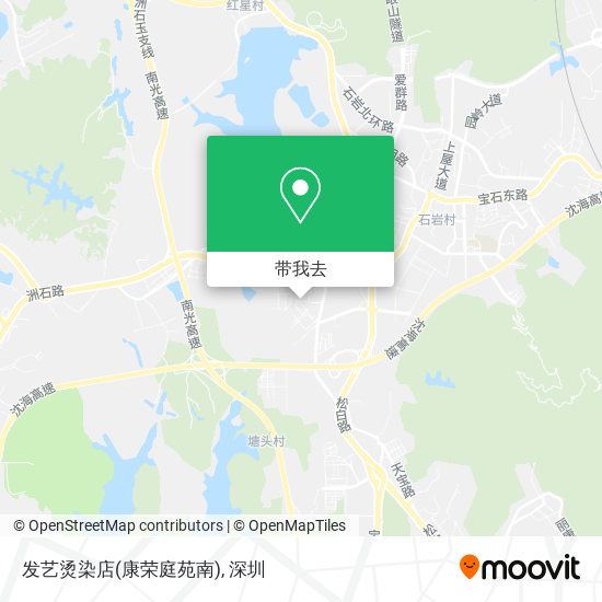 发艺烫染店(康荣庭苑南)地图