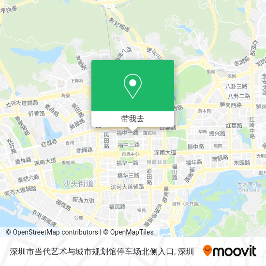 深圳市当代艺术与城市规划馆停车场北侧入口地图