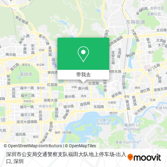 深圳市公安局交通警察支队福田大队地上停车场-出入口地图