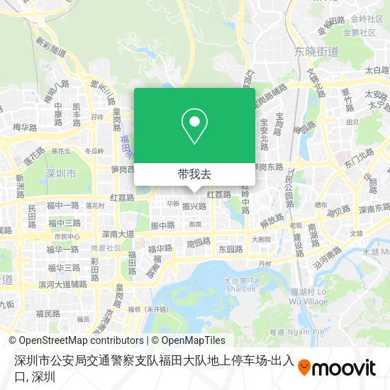 深圳市公安局交通警察支队福田大队地上停车场-出入口地图