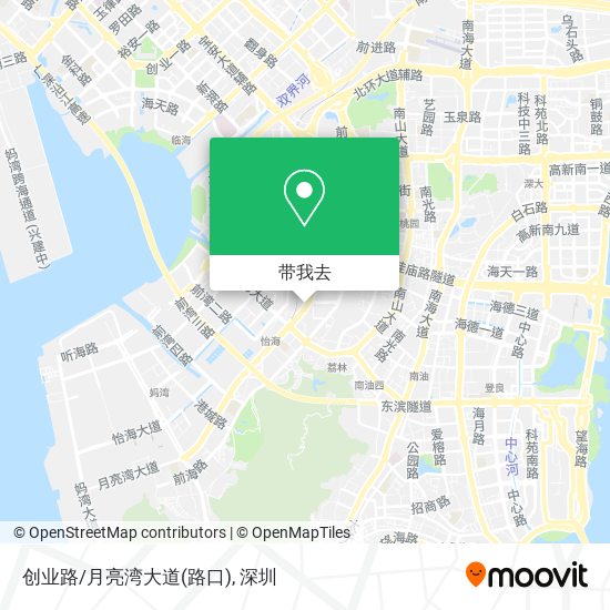 创业路/月亮湾大道(路口)地图