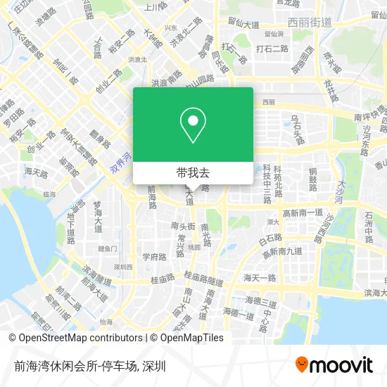 前海湾休闲会所-停车场地图