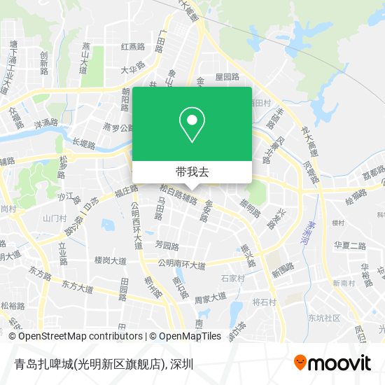 青岛扎啤城(光明新区旗舰店)地图