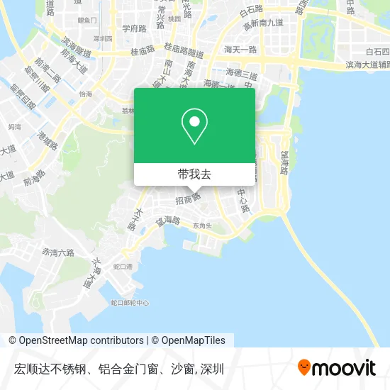 宏顺达不锈钢、铝合金门窗、沙窗地图