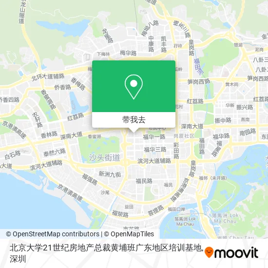 北京大学21世纪房地产总裁黄埔班广东地区培训基地地图