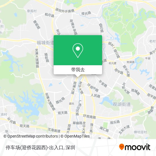 停车场(迎侨花园西)-出入口地图