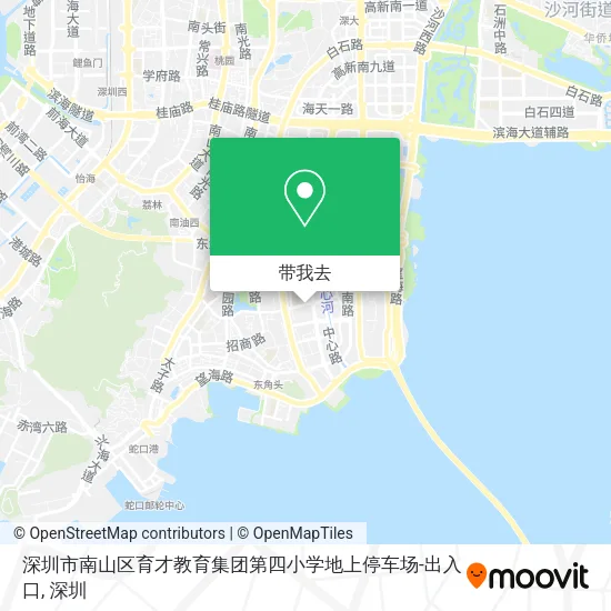 深圳市南山区育才教育集团第四小学地上停车场-出入口地图