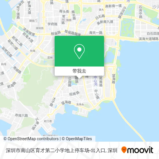 深圳市南山区育才第二小学地上停车场-出入口地图