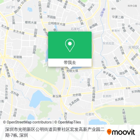 深圳市光明新区公明街道田寮社区宏发高新产业园二期-7栋地图