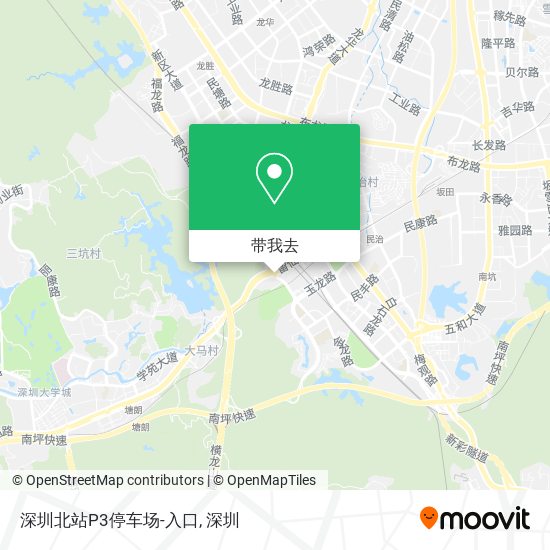 深圳北站P3停车场-入口地图