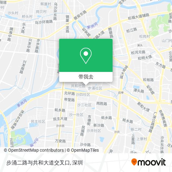 步涌二路与共和大道交叉口地图