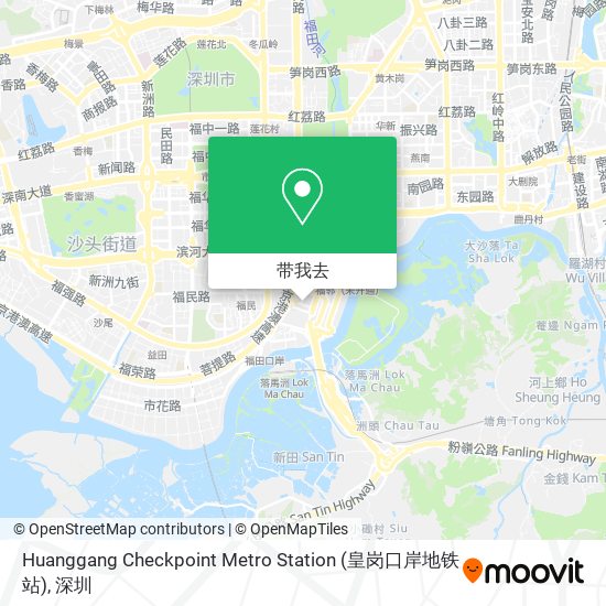 Huanggang Checkpoint Metro Station (皇岗口岸地铁站)地图