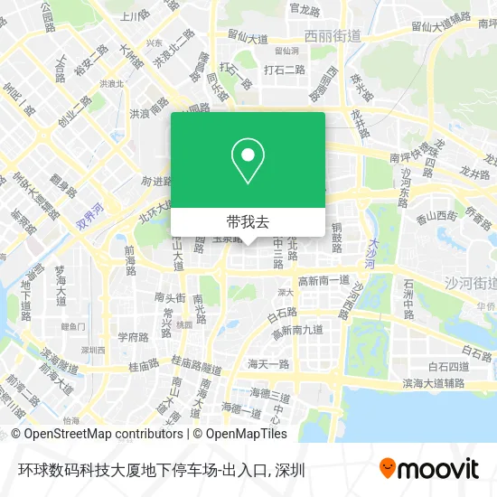 环球数码科技大厦地下停车场-出入口地图