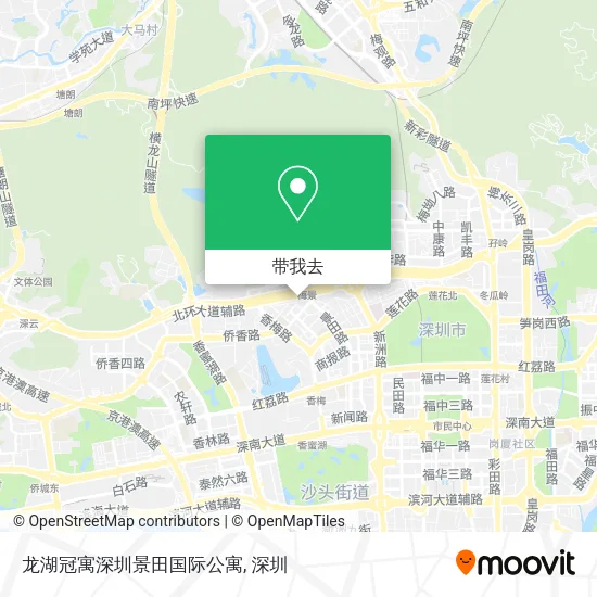 龙湖冠寓深圳景田国际公寓地图