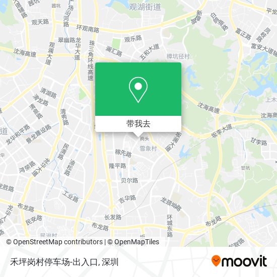 禾坪岗村停车场-出入口地图