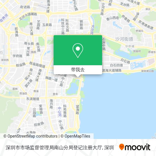 深圳市市场监督管理局南山分局登记注册大厅地图