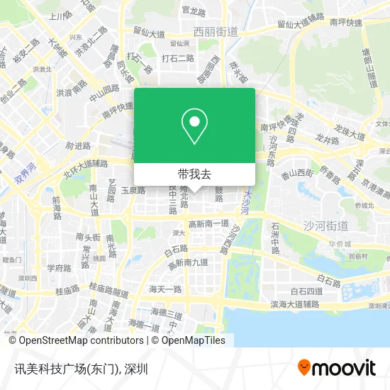 讯美科技广场(东门)地图