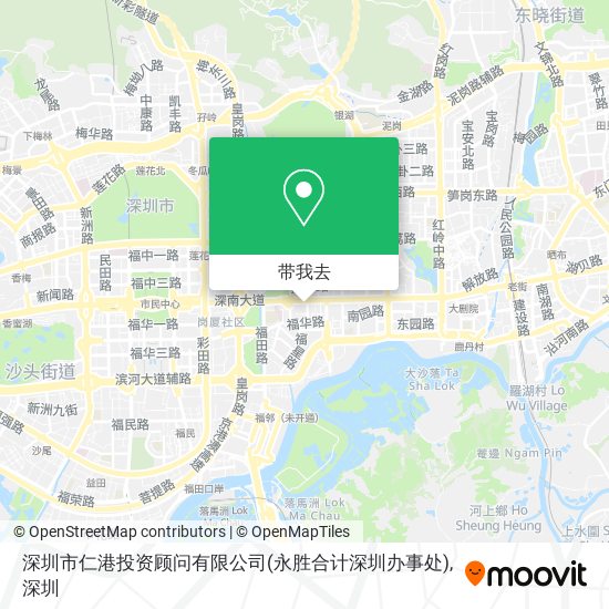 深圳市仁港投资顾问有限公司(永胜合计深圳办事处)地图