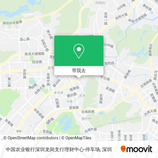 中国农业银行深圳龙岗支行理财中心-停车场地图