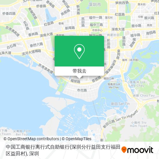 中国工商银行离行式自助银行(深圳分行益田支行福田区益田村)地图
