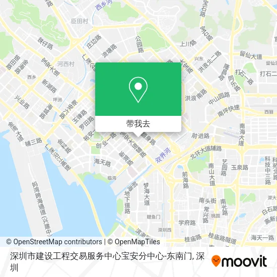 深圳市建设工程交易服务中心宝安分中心-东南门地图