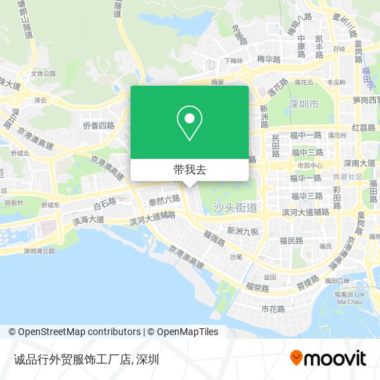 诚品行外贸服饰工厂店地图