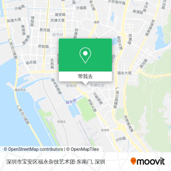 深圳市宝安区福永杂技艺术团-东南门地图