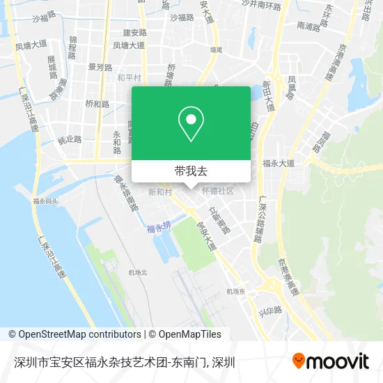 深圳市宝安区福永杂技艺术团-东南门地图