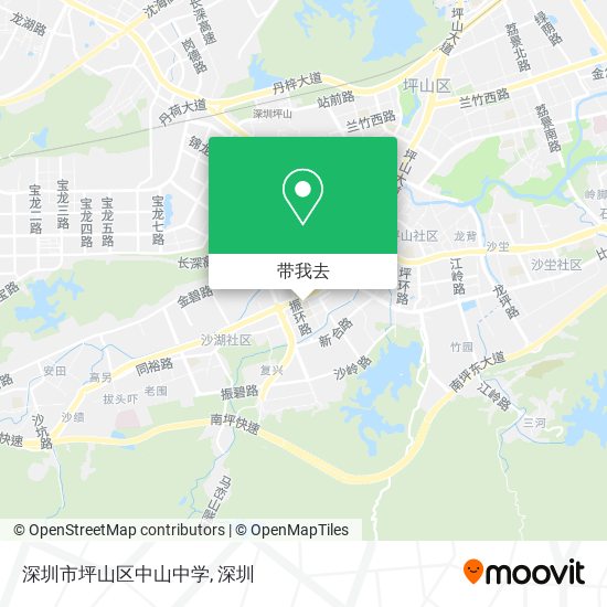 深圳市坪山区中山中学地图