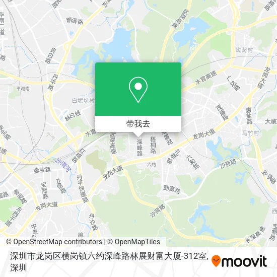 深圳市龙岗区横岗镇六约深峰路林展财富大厦-312室地图