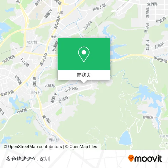 夜色烧烤烤鱼地图