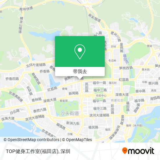 TOP健身工作室(福田店)地图