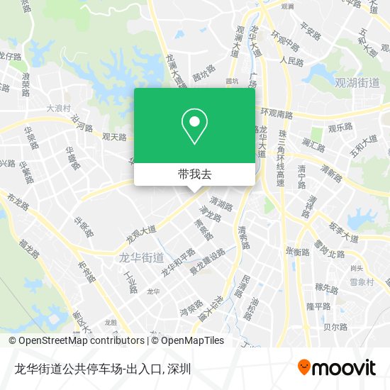 龙华街道公共停车场-出入口地图