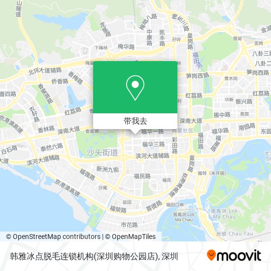 韩雅冰点脱毛连锁机构(深圳购物公园店)地图