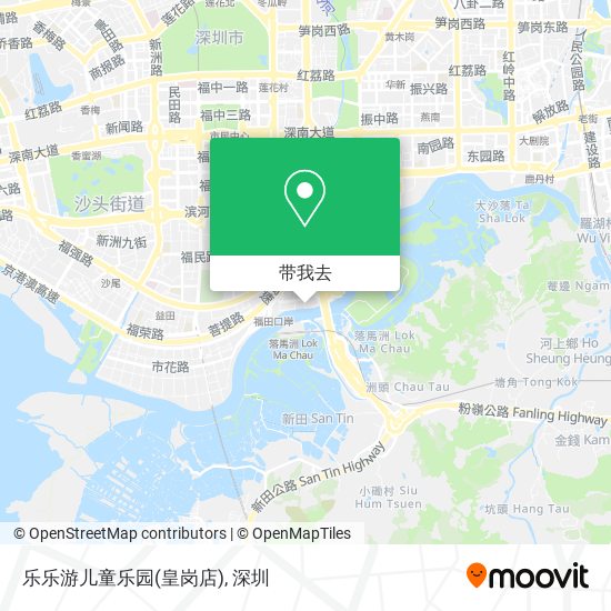 乐乐游儿童乐园(皇岗店)地图